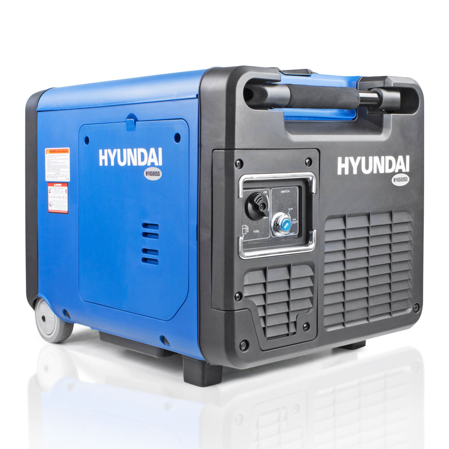 HY45004300w inverter generator, built in wheelkit, remote elec start, pure sine wave, includes accessories and 600ml of oil