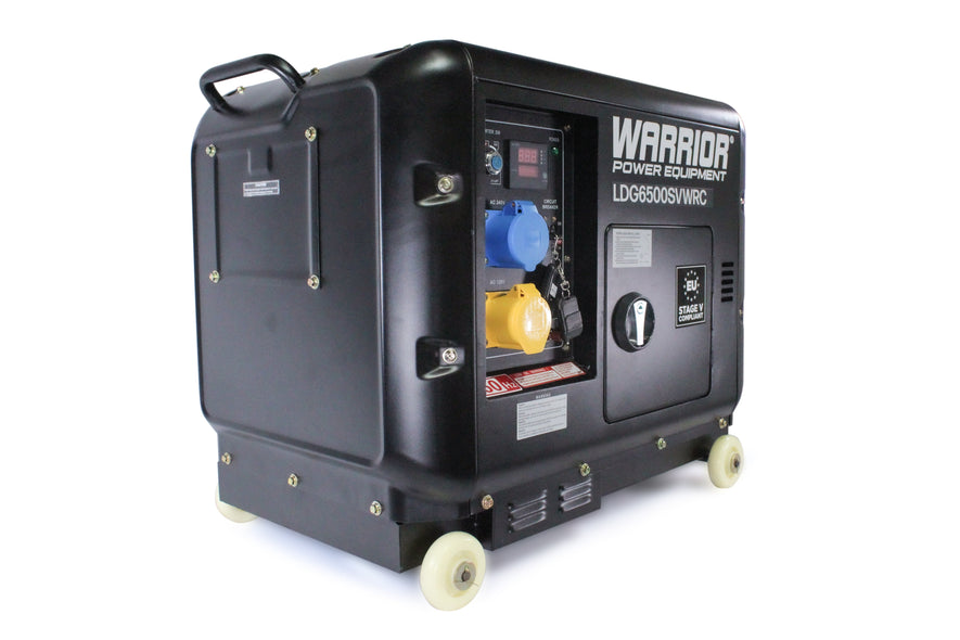 Warrior 5500 Watt Silent Diesel Single Phase Generator with Electric and Remote Start - LDG6500SVWRC